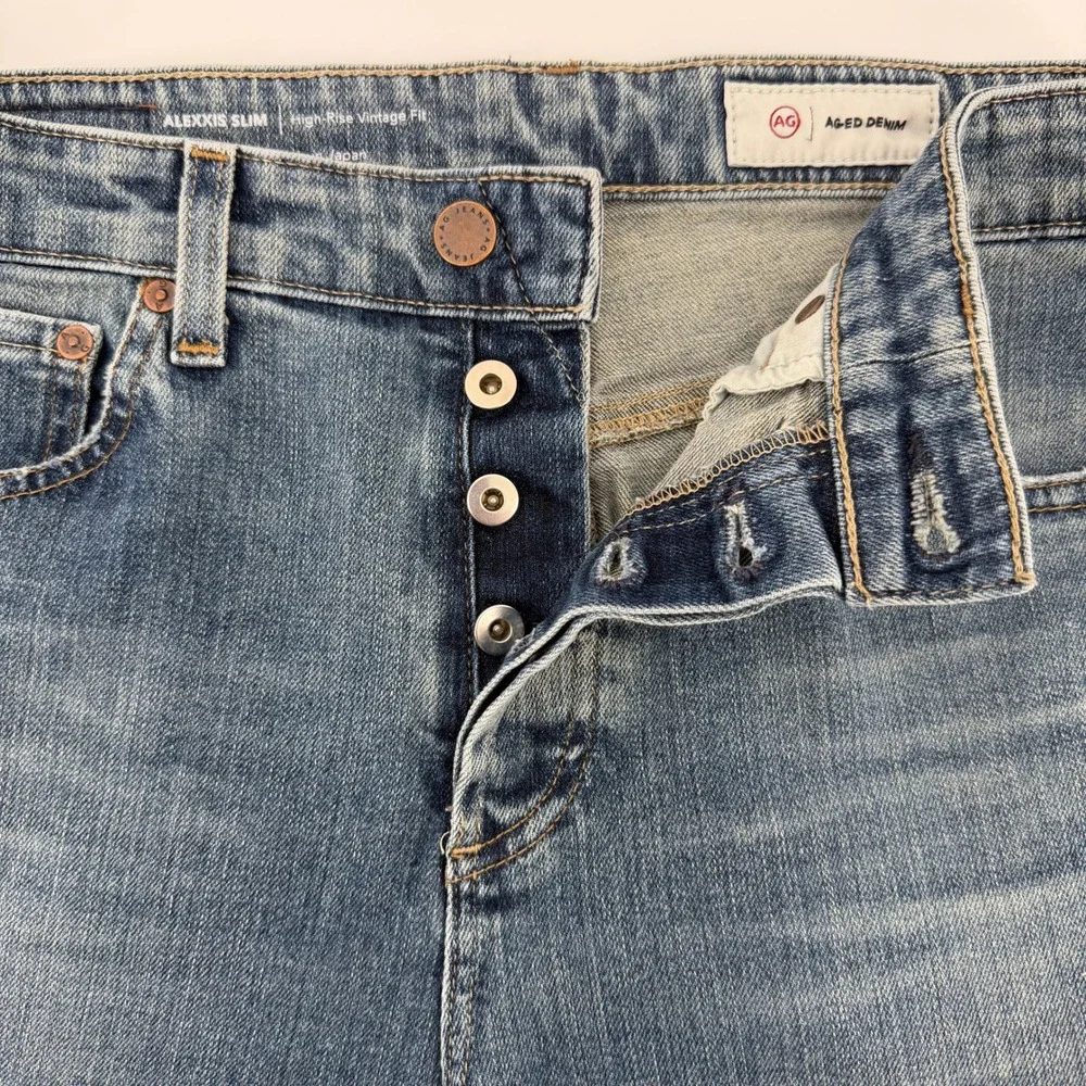 AG Adriano Goldschmied Alexxis Slim‎ Jeans Women 28 Blue High Rise Vintage Fit